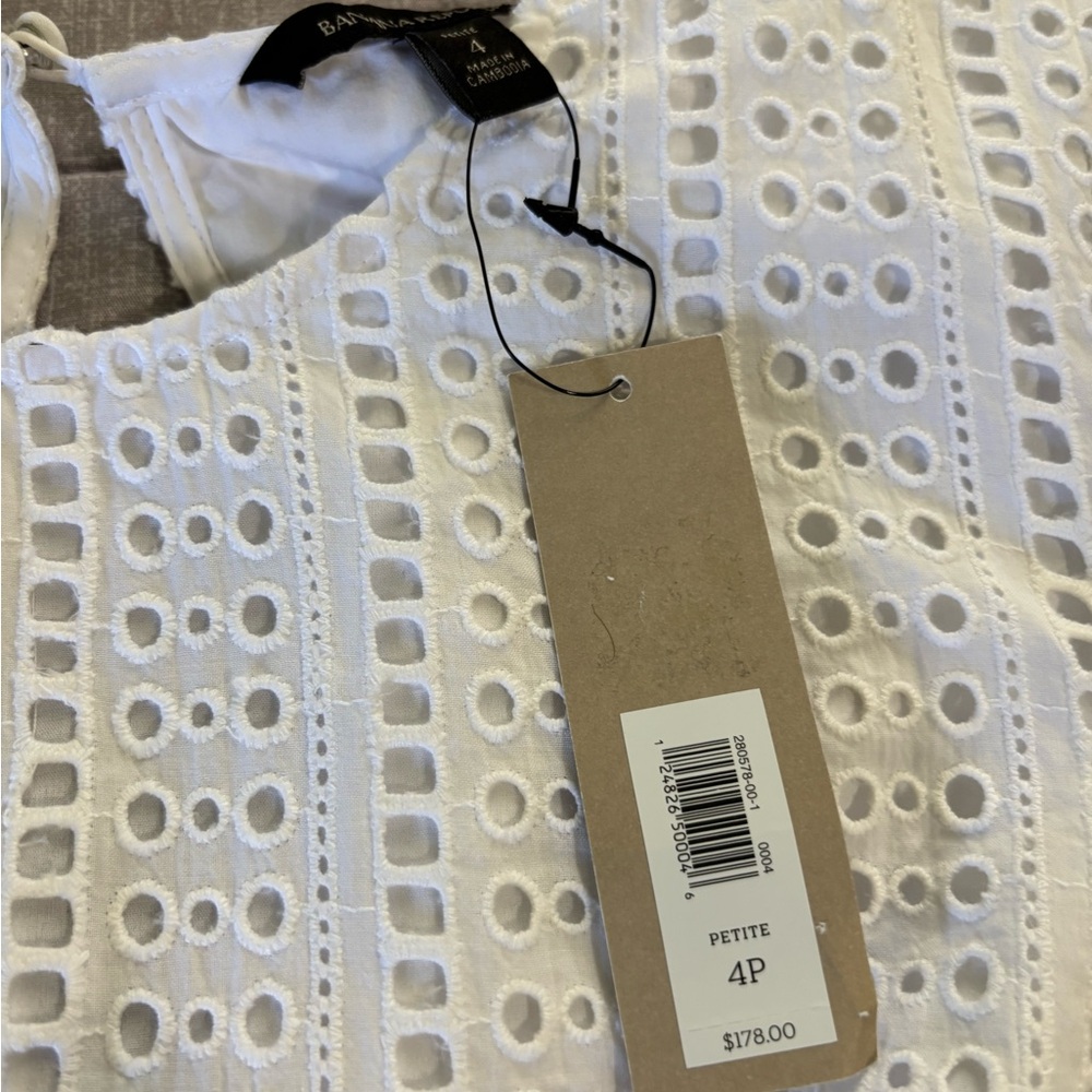 Banana Republic White Asymmetrical Dress